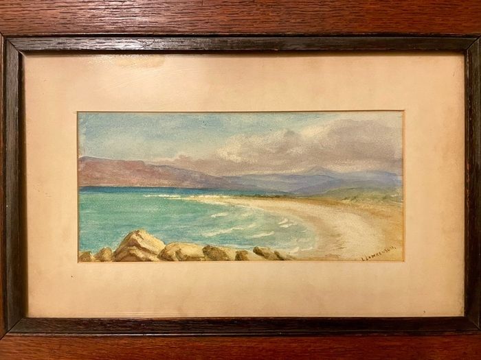 Early 20th-Century Irish Coastal Watercolour