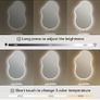 Mirror with LED Lights,100X60cm Irregular LED Bathroom Mirror, Anti-Fog Image 5