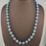 Vintage Venetian Style Light Blue White Dotted Glass Beads Necklace Image 7