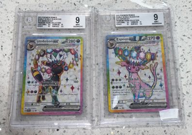 pokemon cards GRADED PRMOS UMBREON & Espeon