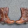 Caterpillar brown leather boots Image 3