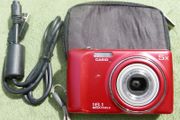 Casio QV-R300 Red 16.1MP digital compact camera FULL WORKING
