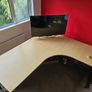 Large office desk table workbench wraparound Image 5