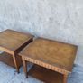 Hard wood side tables Image 4