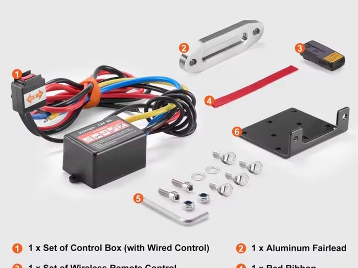 4500lbs ATV/UTV Electric Winch 12V DC with 39 ft Synthetic Rope Wireless & Wired RemoteControl IP55 Waterproof for Jeep