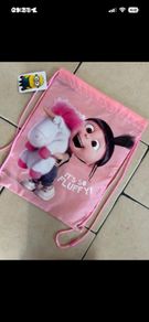 Pink Despicable Me Drawstring bag