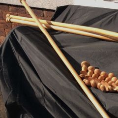 Pine Curtain Poles Long