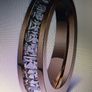 Rose Gold Cz Titanium Steel Wedding Ring Image 3