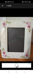 Beautiful ceramic Belleek Photo Frame .