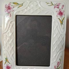 Beautiful ceramic Belleek Photo Frame .