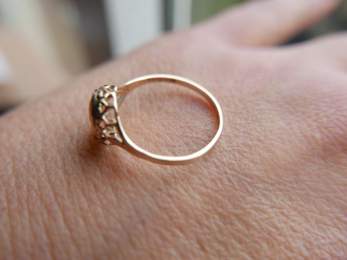Vintage 9c Yellow Gold 375 Framed Cameo Ring 1,1g