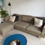 Grey 3 seater couch + ottoman Image 2
