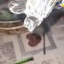 Rare 1960s Handmade Murano Style End of Day Splatter Glass Fish Ashtray Vase Image 4
