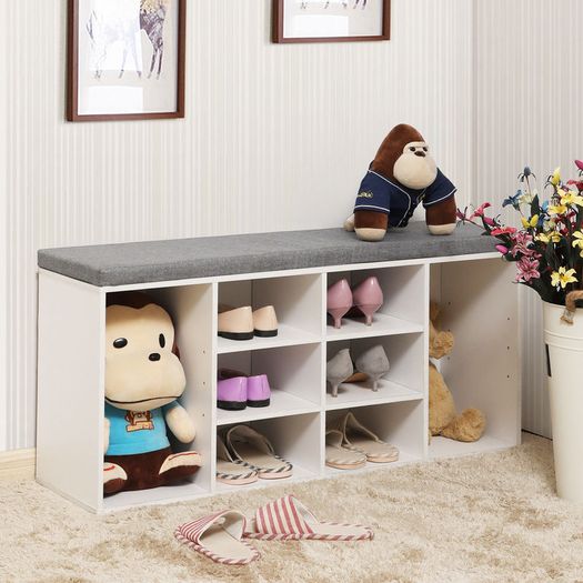 Shoes Cupboard Storage With Cushion - Free Delivery