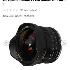 Canon camera lens
