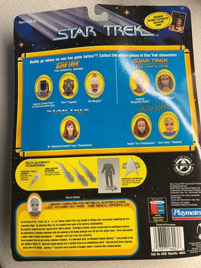 Star Trek Voyager Tom Paris mutated Action figure by playmates.