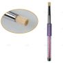 Round Stencil Brush Manicure Nail Art Brush - Purple Image 2