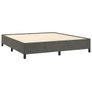 Bed Frame without Mattress Dark Grey Super King Velvet Image 2