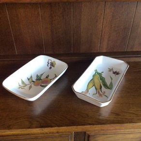 Royal Worcester Evesham pattern open serving dishes x 2