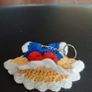 Snow white crochet dress key ring can be hung on christmas tree 7 euro each Image 3