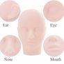 Training Mannequin Make Up Practice Flat Doll Face Head Eye False Lashes Eyelash Extensions Lip Tatoo Practice Model Mannequin Manikin Cosmetology Soft-Touch Rubber Image 4
