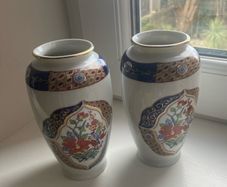Vintage Japanese Porcelain Vase Set