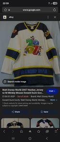 vintage disney hockey jersey