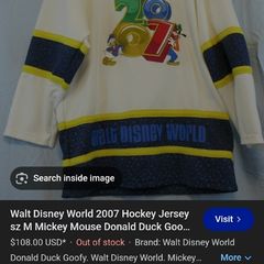 vintage disney hockey jersey
