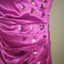 satin look dress with crystals Sizes available s and m Image 5