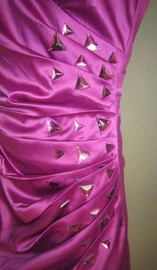 satin look dress with crystals Sizes available s and m