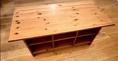 solid wood coffee table