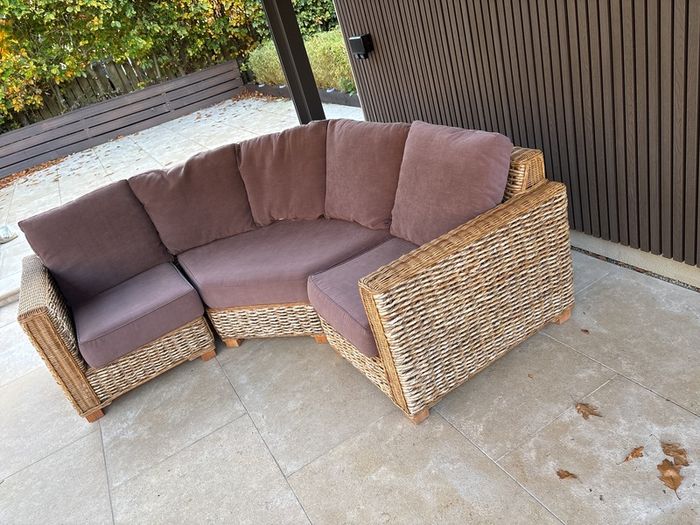 L corner wicker sofa set