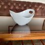 Pristine White Salad Sharing Bowl by Galzone Denmark with Handles Image 5