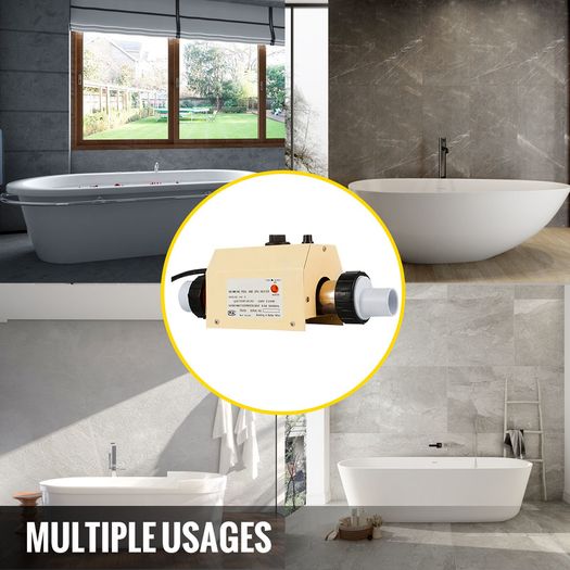 3KW Electric Water Heater Thermostat 220V Swimming Pool Heater Bathtub SPA Bath For Massage Hot Tub & Jacuzzi Heating