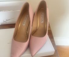 Amy Huberman Pink Leather Heels