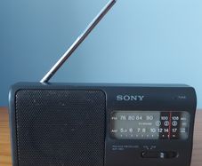Sony ICF-380 AM/FM 2 Band Portable Radio, in good working order.
