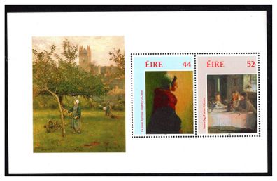 1993 Ireland Irish Impressionism Painters Commemorative Stamp Booklet Pane Mint Never Hinged (MNH). Hibernian HP56