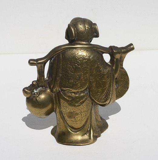 Vintage Brass Asian Woman Figurine