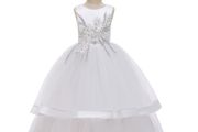 New Girls Bridesmaid Wedding Elegant Party Gown Tutu Princess Dress size 12-13yrs