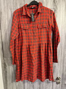 BNWT Check Skater Dress UK 14