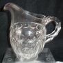 Vintage Large Clear Glass Pitcher Scallop Handle Image 3