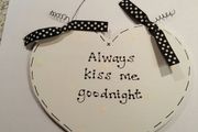 Black and white heart plaques