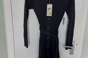 Black knit dress