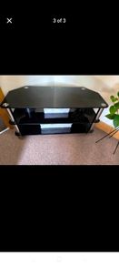 Black Glass Corner TV Stand  TV Unit