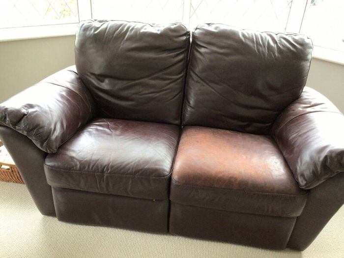 Leather 2 Seater Sofa Recliner