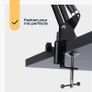 FREE P&P |  Professional Adjustable Microphone Desktop Arm Folding Scissor Suspension Stand Holder/Shock Mount/Adjustable w Solid Boom Mic Clip Perfect for Mounting on Desk Table Top for Recording Image 4