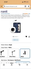 Nanit Pro Smart Baby Monitor and Wall Mount