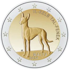 Malta 2 Euro Commemorative Coin 2026 - Il-Kelb tal-Fenek. BU