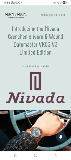 Nivada Grenchen W&W datomaster ltd edition