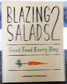 BLAZING SALADS 202 page Hardback Vegetarian Cookbook 3 euro